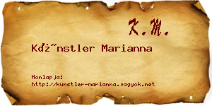 Künstler Marianna névjegykártya